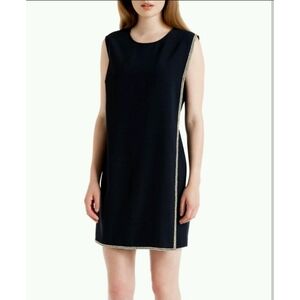 Ted Baker Burford Crystal Trim Shift Dress in Black